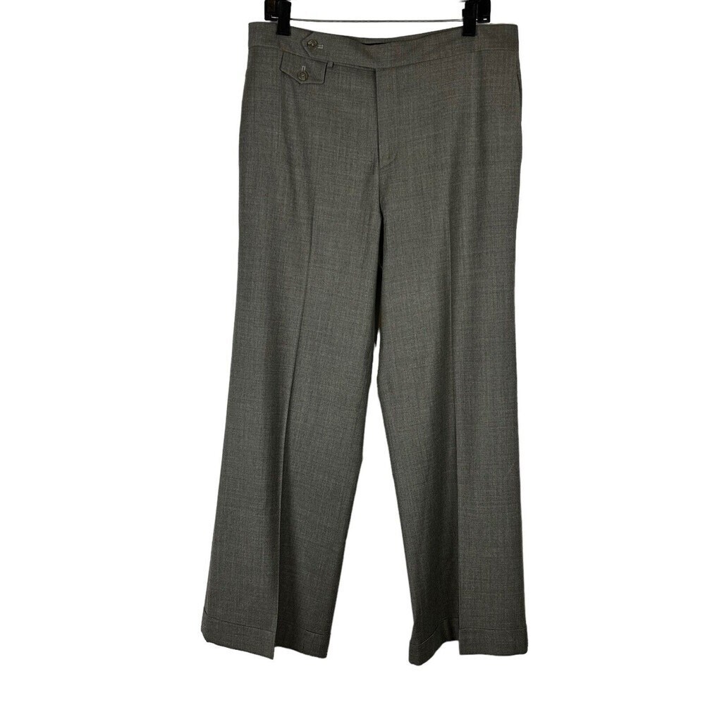 Ralph Lauren Black Label size 10 Wide Leg Wool Pants Gray Women’s Trousers pants